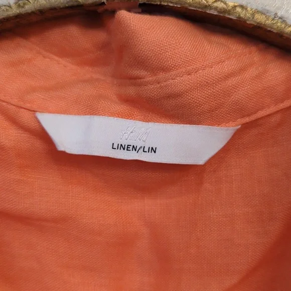 H&M Linen Creamscicle Blouse - Picture 6 of 10